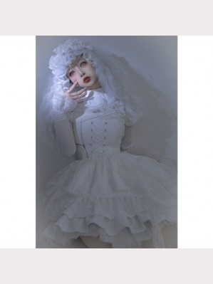 White Snow Lover Classic Lolita Dress JSK by With Puji (WJ149)
